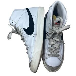 Nike Blazer Mid '77 CZ1055-100 Women's 8 Sneakers White Black Leather Shoes
